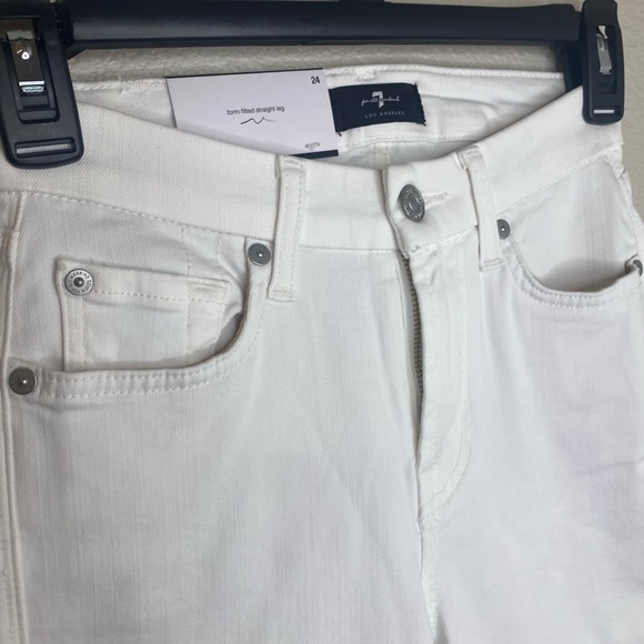 NEW 7 For All Mankind Kimmie Straight Leg Slim Illusion Luxe Jeans / Size 24 - Picture 4 of 7